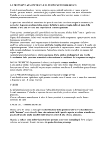 La pressione atmosferica e il tempo meteorologico - mazzini