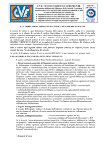 LA VERIFICA DELL`IMPIANTO ELETTRICO AI SENSI DEL DPR 462