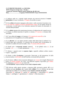 TEST di ingresso (tempo max.: 10 min.)