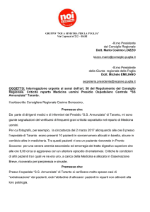 GRUPPO “NOI A SINISTRA PER LA PUGLIA” Via Capruzzi n°212