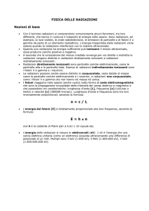 fisica delle radiazioni