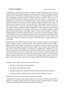 Codice Enigma Leonardo Stirparo 5^B AFM Lo spionaggio è una