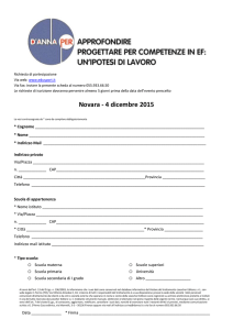 scheda di iscrizione