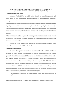 il modale inglese should in un testo di glottodidattica