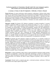 Analisi chimica - mineralogica delle concrezioni degli stent ureterali