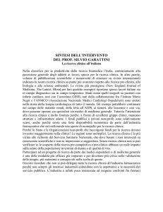 SINTESI DELL`INTERVENTO