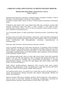 CORSO DI LAUREA SPECIALISTICA IN BIOTECNOLOGIE MEDICHE