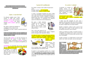 latte carne e pesce