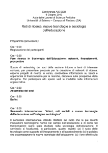 Conferenza AIS EDU 5 Giugno 2013 Aula delle Lauree di Scienze
