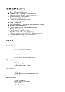 SCIENZE INTEGRATE Teorie sull`origine dell`Universo. Il sistema
