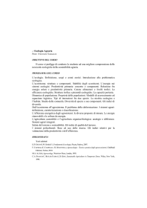 Ecologia Agraria