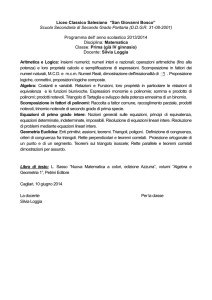Liceo Classico Salesiano “San Giovanni Bosco” Scuola Secondaria