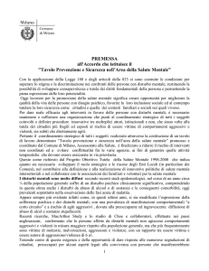 PREMESSA accordo 2010 - Forum Salute Mentale