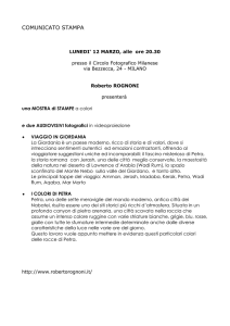 Roberto Rognoni – ComunicatoStampa GIORDANIA