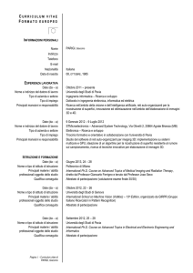 formato europeo per il curriculum vitae