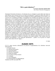 V DSA didattica