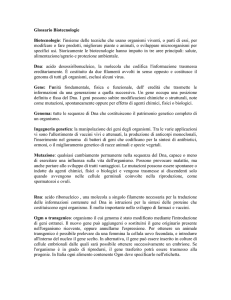 Glossario Biotecnologie