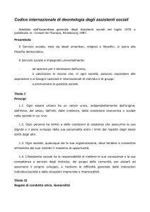 Codice internazionale di deontologia degli assistenti sociali
