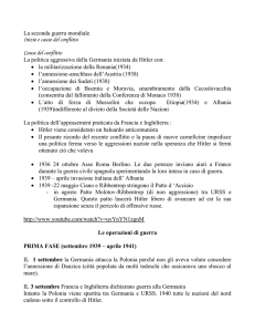 La seconda guerra mondiale - Appunti del prof. Armando
