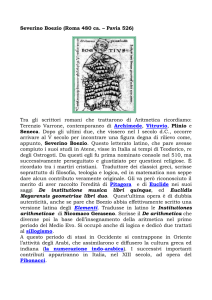 Severino Boezio - Dipartimento di Matematica