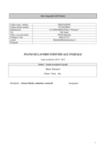 scienze iii - Istituto comprensivo Paradiso Messina