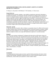 eminefroureterectomia destra robot assistita in doppio distretto