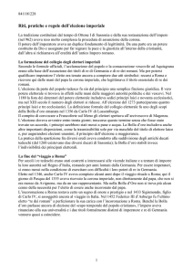 Riti, pratiche e regole dell`elezione imperiale