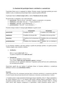 Le funzioni del participio futuro: attributivo e