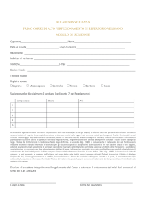 MODULO di ISCRIZIONE
