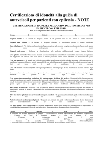 Certificazione di idoneità alla guida di autoveicoli per pazienti con