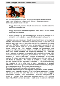 Sole e Spiaggia: attenzione ai nostri occhi Non dobbiamo