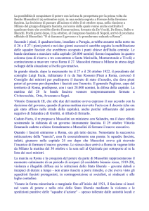 La possibilità di conquistare il potere con la forza fu prospettata per
