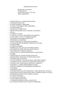 programma svolto religione classe 2 b itt