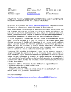 Data Oggetto Settore 26/08/2005 Informazione RISeT 02–05