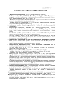 Attività comprese tra le Agenzie d`Affari