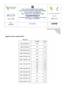 scrutini settembre - Liceo Artistico Statale Paolo Candiani