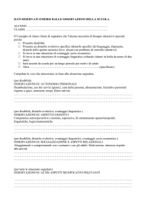 Scheda per osservazione BES