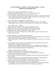 esercizi per la terza