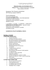 Programmazione di Informatica Gestionale