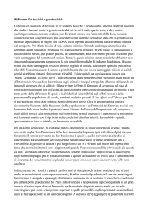 Differenze fra tossicità e genotossicità