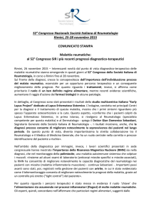 Recenti progressi nella diagnosi e nella terapia delle malattie