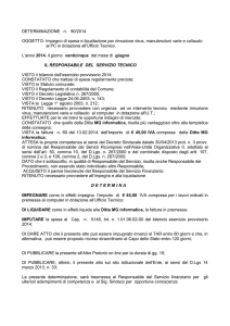 il reponsabile del servizio