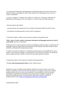 Iniziative del Dipartimento di Informatica