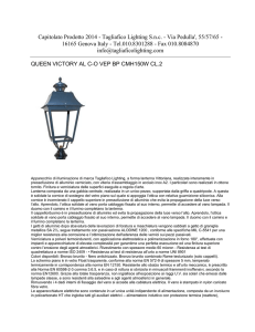 Capitolato Prodotto 2014 - Tagliafico Lighting S.n.c.