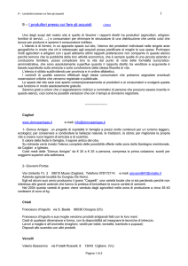 I Produttori presso cui fare gli acquisti