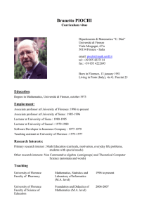 Curriculum Vitae in ENGLISH - Dipartimento di Matematica e