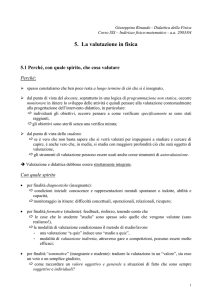 5.6 Documentare la valutazione