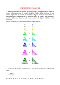 Che cosa sono i numeri triangolari