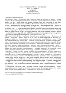 Papa Francesco Omelia 6 Gennaio 2016 Angelus