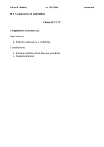 ITT Complementi di matematica